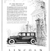 Lincoln Five-Passenger Sedan Ad (April-May, 1923) - At the Service of Your Lincoln