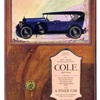 Cole Eight Ninety Seven-Passenger Tourster Ad (December, 1922) - New series ultra-equipped