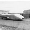 28 January 1938. Record-breaking attempts on the Frankfurt-Darmstadt Reichsautobahn. Rudolf Caracciola in the Mercedes-Benz 12-cylinder W 125 record-breaking car at Frankfurt am Main airport.