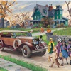 1929 Franklin Sport Touring Car: On Halloween - Illustrated by Harry Anderson