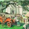 1909 Hudson Roadster: Strawberry Festival - Calendar illustration by Kenneth Riley