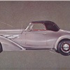 1936 Pierce-Arrow 1602 Salon Twelve Convertible — 'The Bullet': Artwork by Count Alexis de Sakhnoffsky