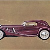 1938 Mercedes-Benz 540K Sport Coupe: Artwork by Count Alexis de Sakhnoffsky