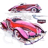 1935 Auburn Speedster Model 851 Supercharged: Illustrated by Ken Dallison