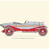 1925 Alvis 12/50 Sports Aluminium panelled 'Duck's-Back' three-seat body: Drawn by George A. Oliver