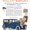 The New Willys-Knight Ad (February, 1925) – New Distinction - New Beauty - New Luxury - and NO VIBRATION at any Speed – Illustrated by Norman Price