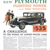 Plymouth 4-door 3-window Sedan Ad (August, 1931) – A challenge to the world of lowest-priced cars