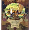Pierce-Arrow Ad (August–September, 1915) – A grace of line that half conceals and half reveals the power within. – Illustrated by Myron Perley