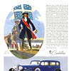 Cadillac V-12 5-Passenger Sedan Ad (February, 1933) – Leadership Rests on Achievement ..and Leaders are Made by Deeds – Antoine de la Mothe Cadillac, Founder of Detroit