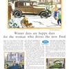 Ford Model A Tudor Sedan, Coupe and Fordor Sedan Ad (January, 1929) – Winter days are happy days for the woman who drives the new Ford