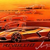 Lamborghini LB744 Revuelto (2023) – Design Sketch