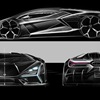 Lamborghini LB744 Revuelto (2023) – Design Sketch