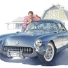 Chevrolet Corvette C1, 1956 – Illustrated by Kiyotaka Nagano