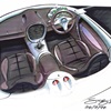 Jensen S-V8 – Interior Design Sketch (1997)