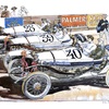 Mercedes French Grand Prix 1-2-3 Sweep (1914): Illustrated by Ken Dallison