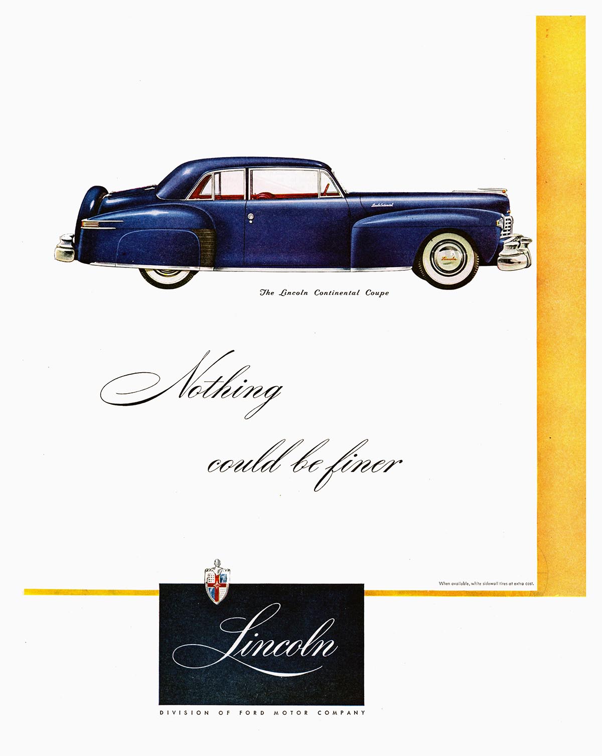 Lincoln Continental Coupe, 1947 - Advertising