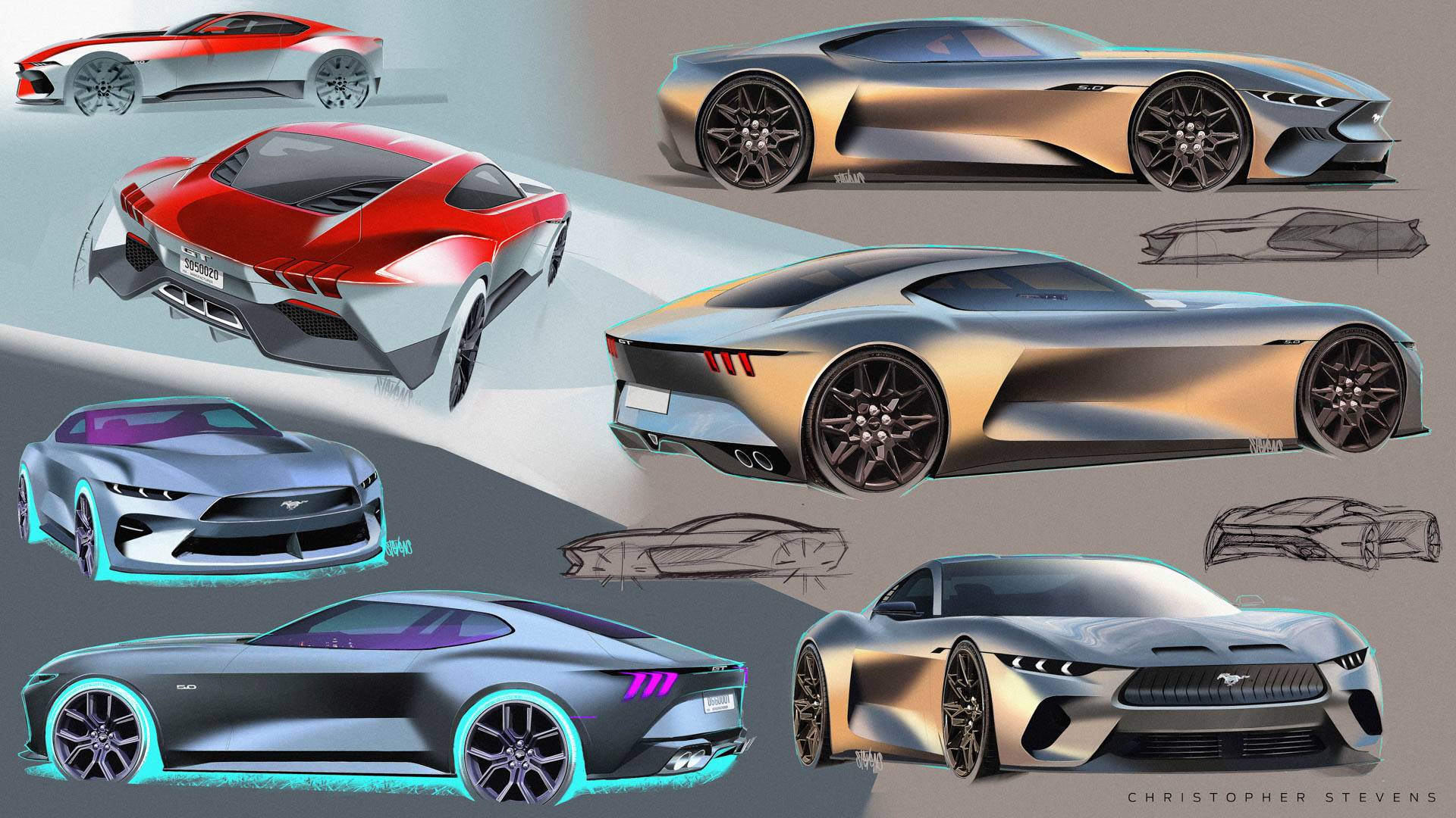 Ford Mustang, 2024 – Design Sketch