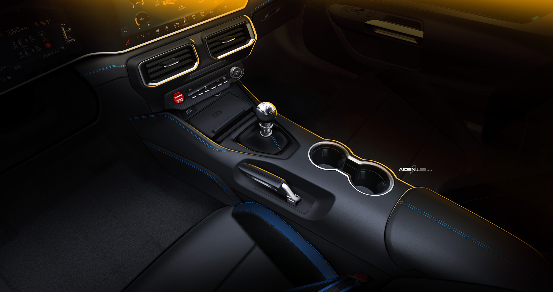 Ford Mustang, 2024 – Design Sketch – Interior