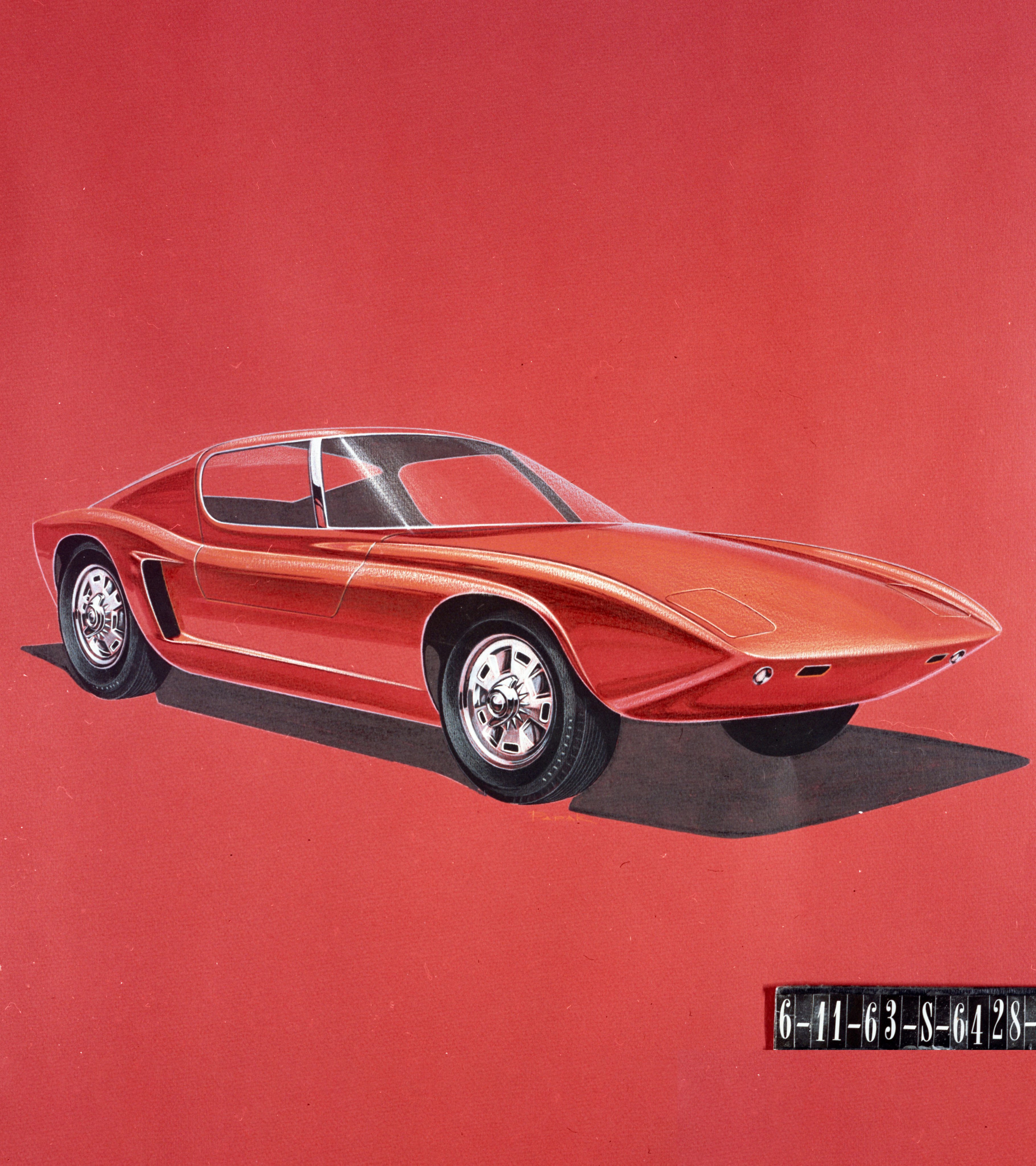 Ford GT40 – Early design sketch, 1963