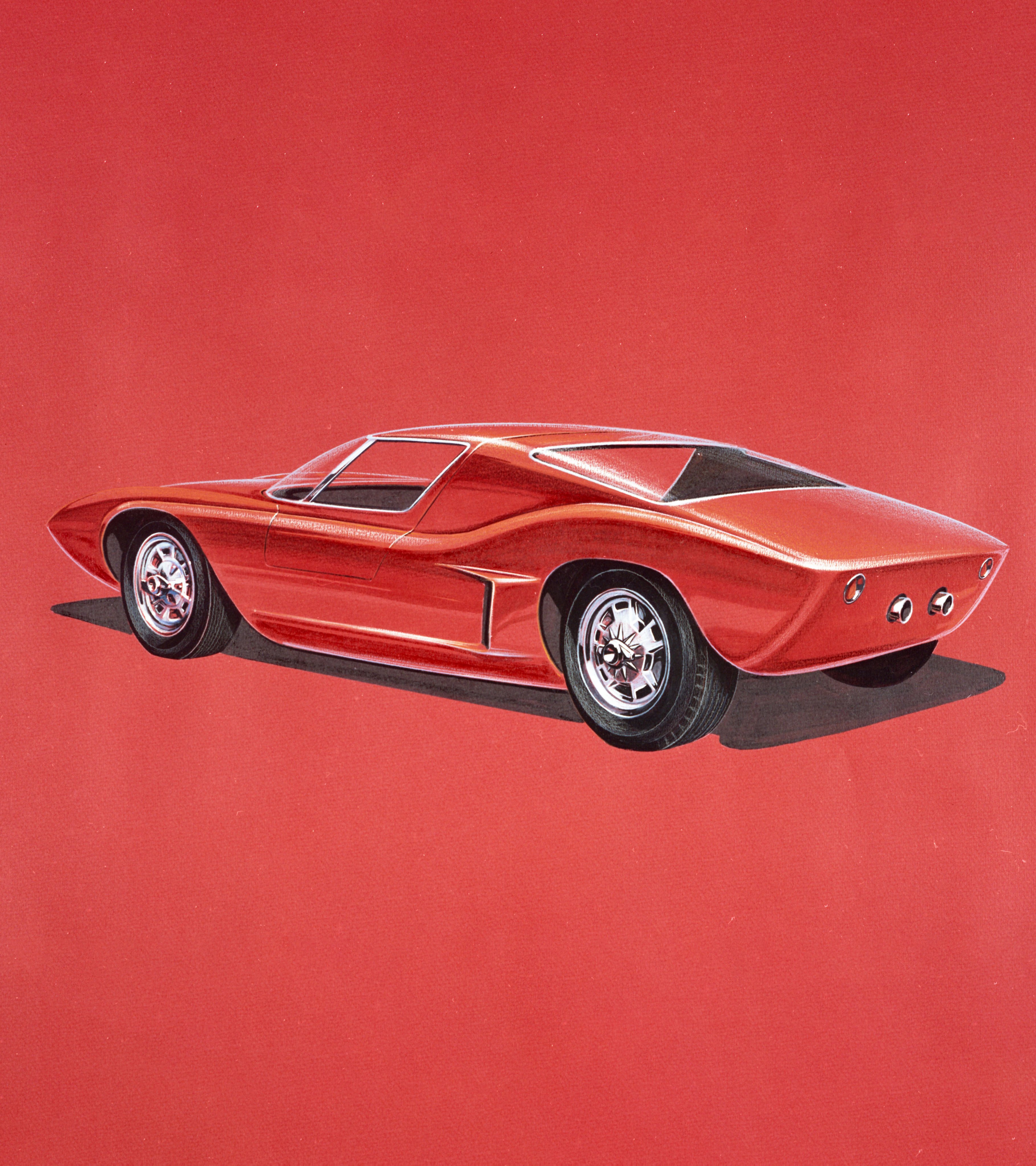 Ford GT40 – Early design sketch, 1963