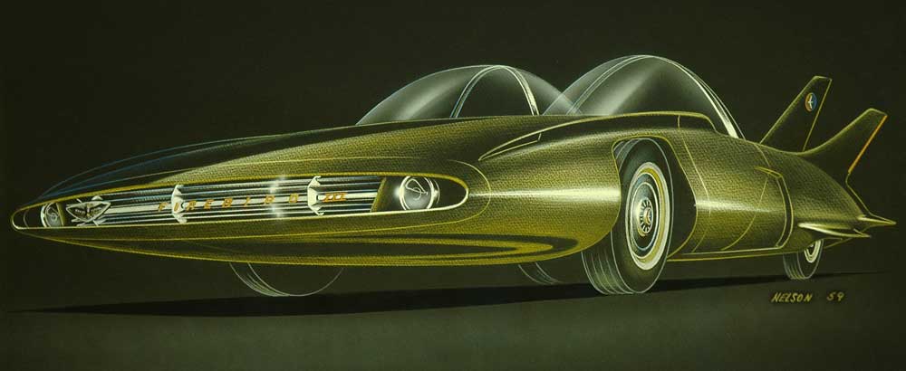 GM Firebird III, 1958 - Design Sketch by Ken Nelson