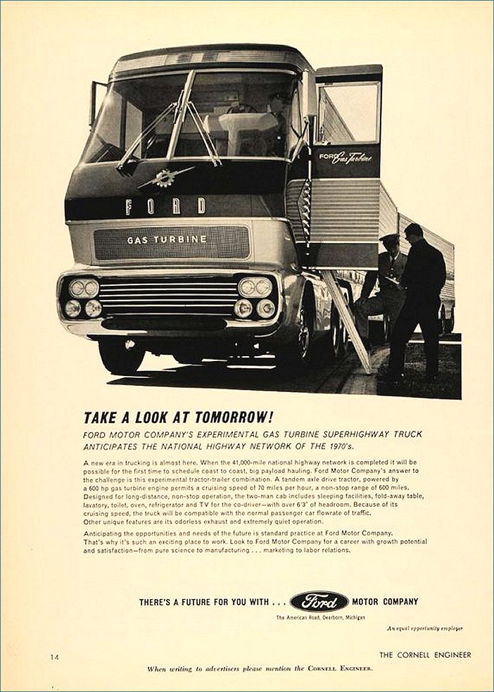 Ford 'Big Red' Experimental Gas Turbine Truck, 1964