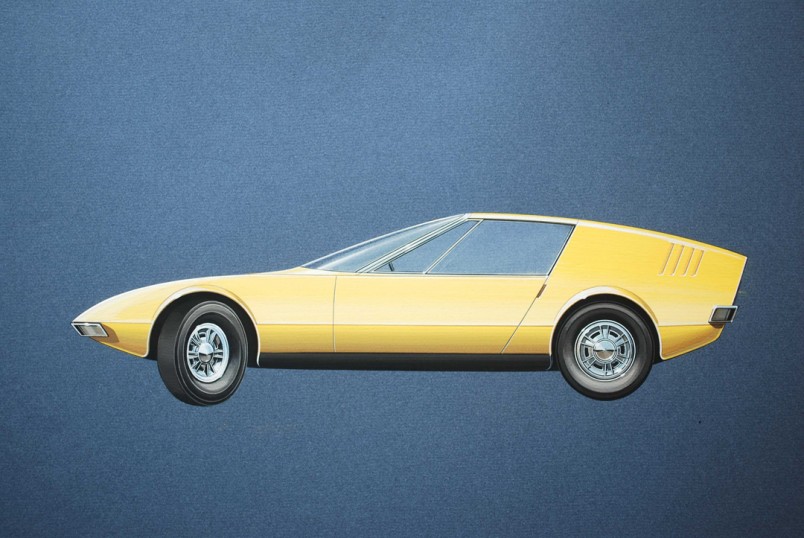 Autobianchi Coupe, 1968 - Design Sketch