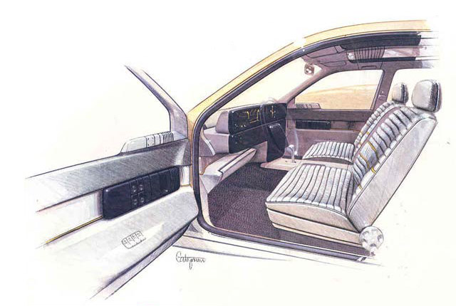 Ford Probe III, 1981 - Interior Design Sketch