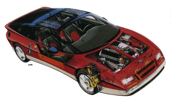 Saab EV-1, 1985 - Cutaway