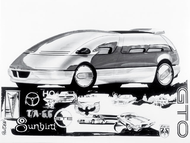 This original rendering was drawn by artists at GM Design and recalls Pontiac's proud performance heritage.