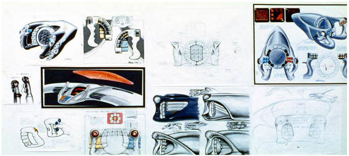Pontiac Pursuit Concept, 1987 - Design Sketches - Interior
