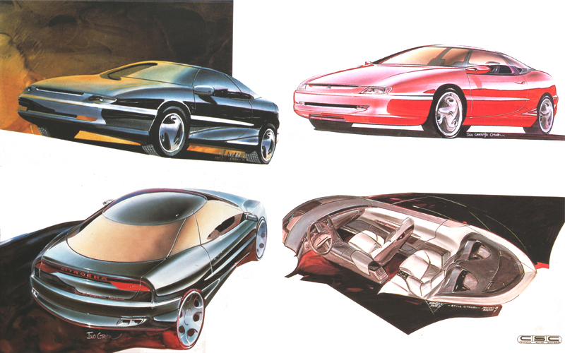 Citroen Activa II, 1990 - Design sketches
