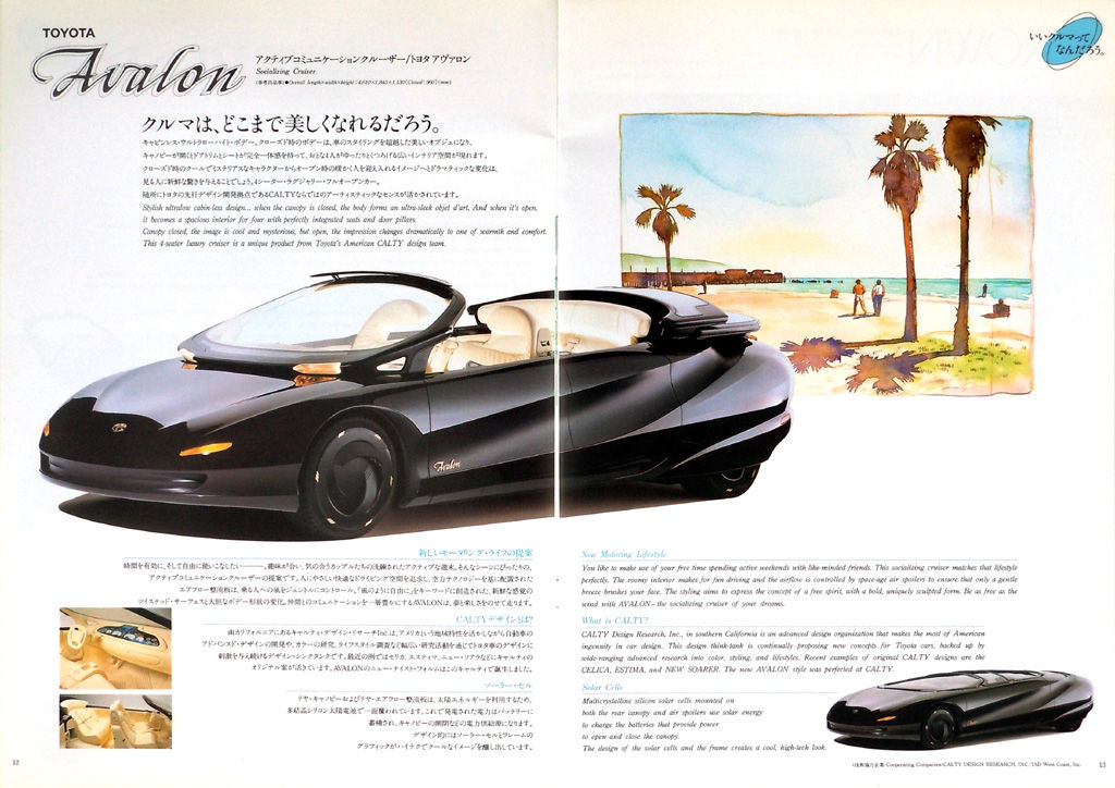Toyota Avalon, 1991 - Brochure “The 29th Tokyo Motor Show: Toyota”