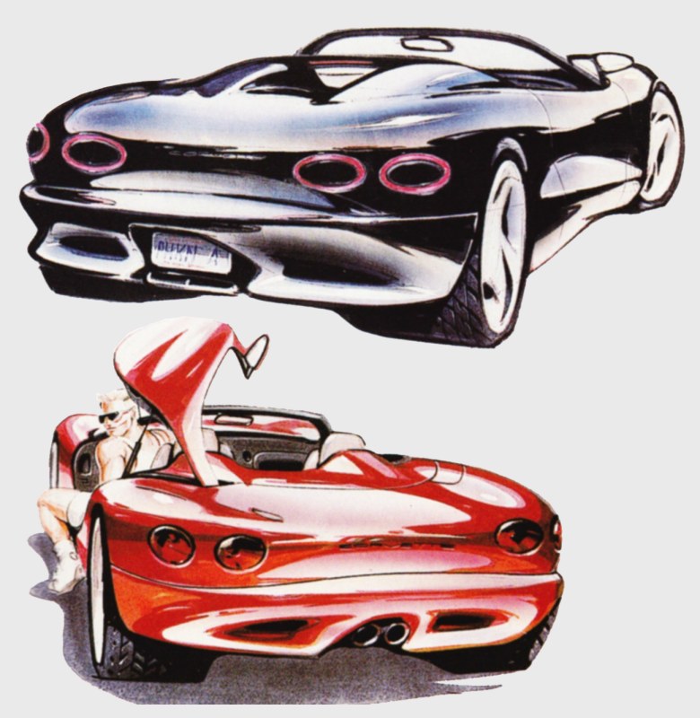 Chevrolet Corvette Sting Ray III, 1992 - Design Sketch