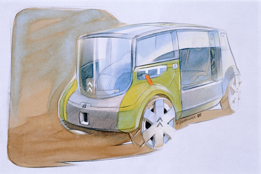 Citroen Osmose Concept, 2000 - Design Sketch