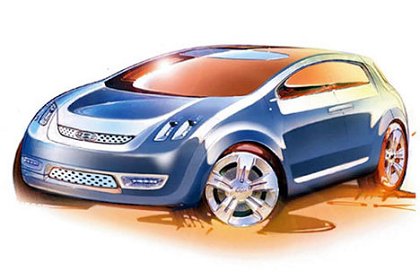Hyundai E3 Concept, 2004 - Design Sketch