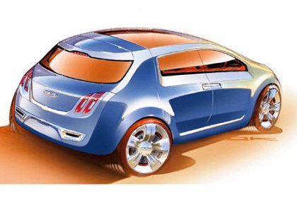 Hyundai E3 Concept, 2004 - Design Sketch