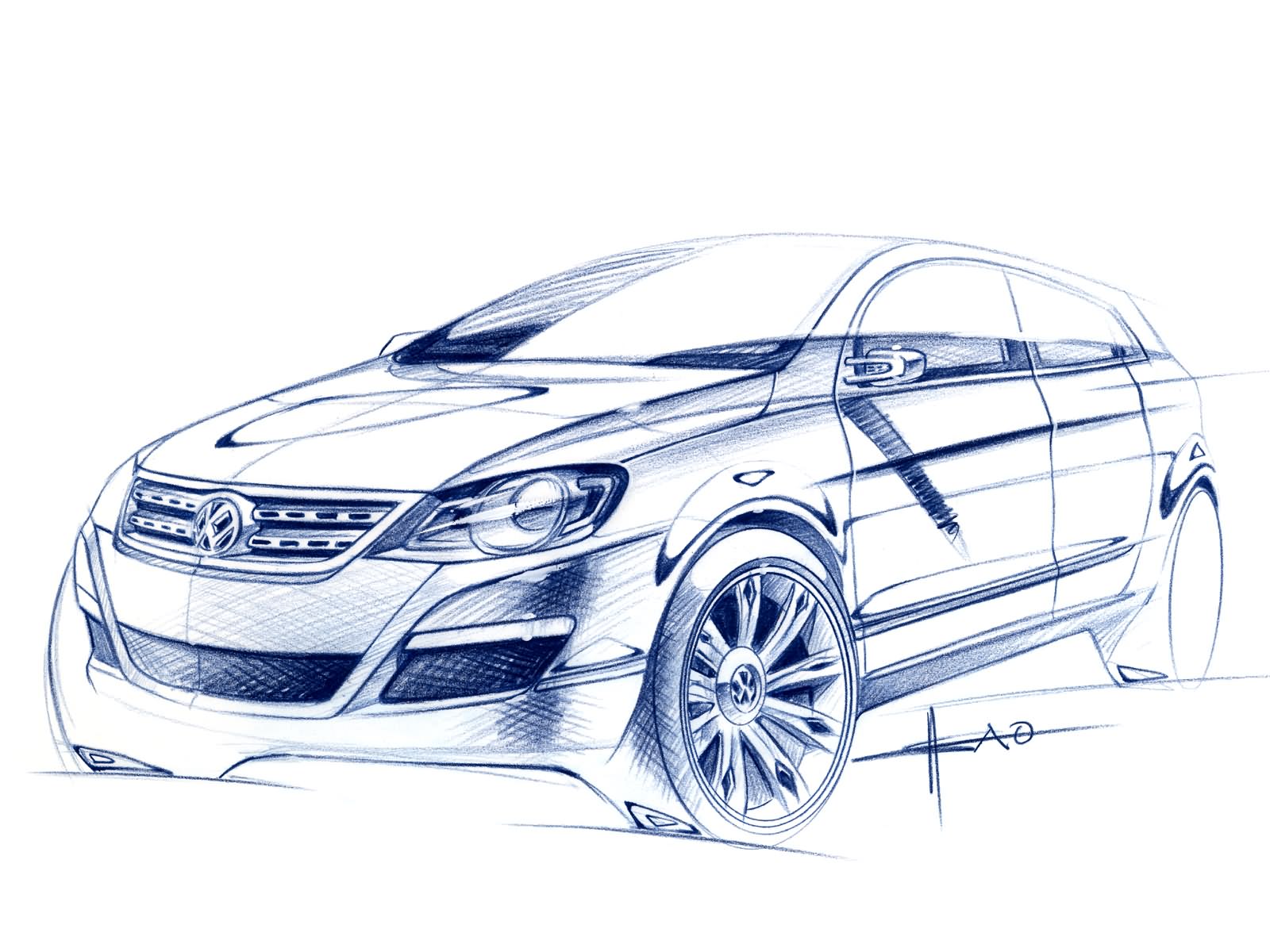 Volkswagen Neeza Concept, 2006 - Design Sketch