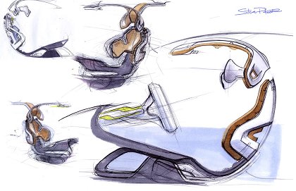 Citroen C-Metisse Concept, 2006 - Interior Design Sketch