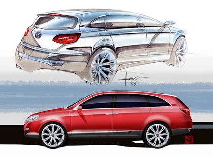 Volkswagen Neeza Concept, 2006 - Design Sketch