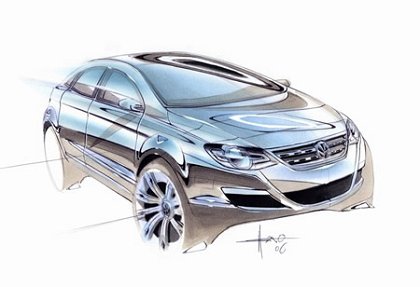 Volkswagen Neeza Concept, 2006 - Design Sketch