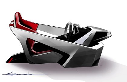 Toyota FT-HS, 2007 - Interior Design Sketch