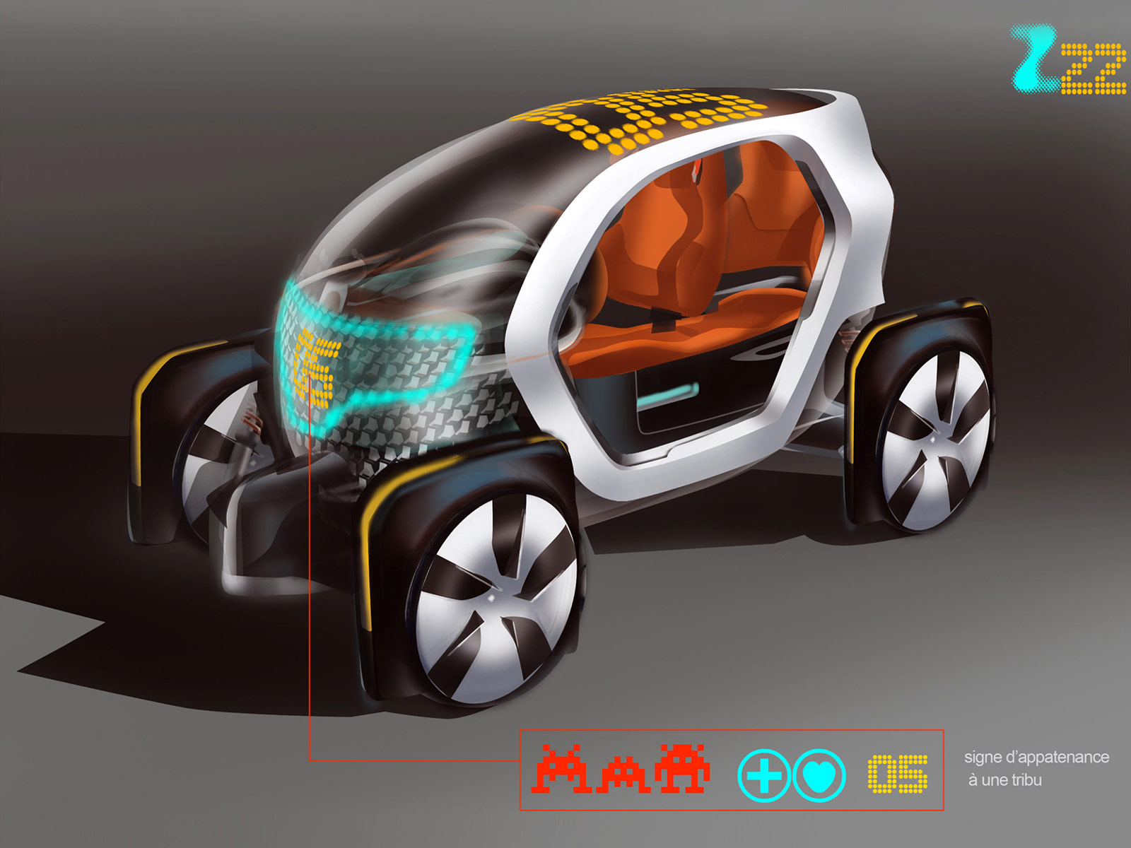 Renault Twizy Z.E. Concept, 2009 - Design Sketch