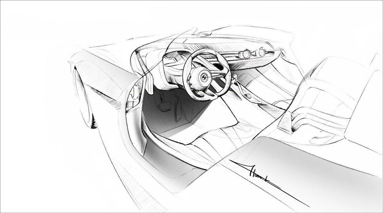 BMW 328 Hommage Concept, 2011 - Interior Design Sketch