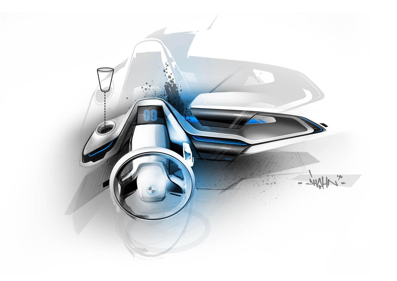 BMW i3 Concept, 2011 - Interior Design Sketch