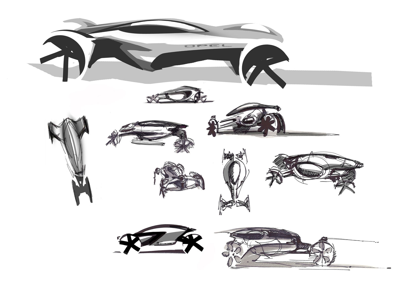 Opel RAK e, 2011 - Design Sketch