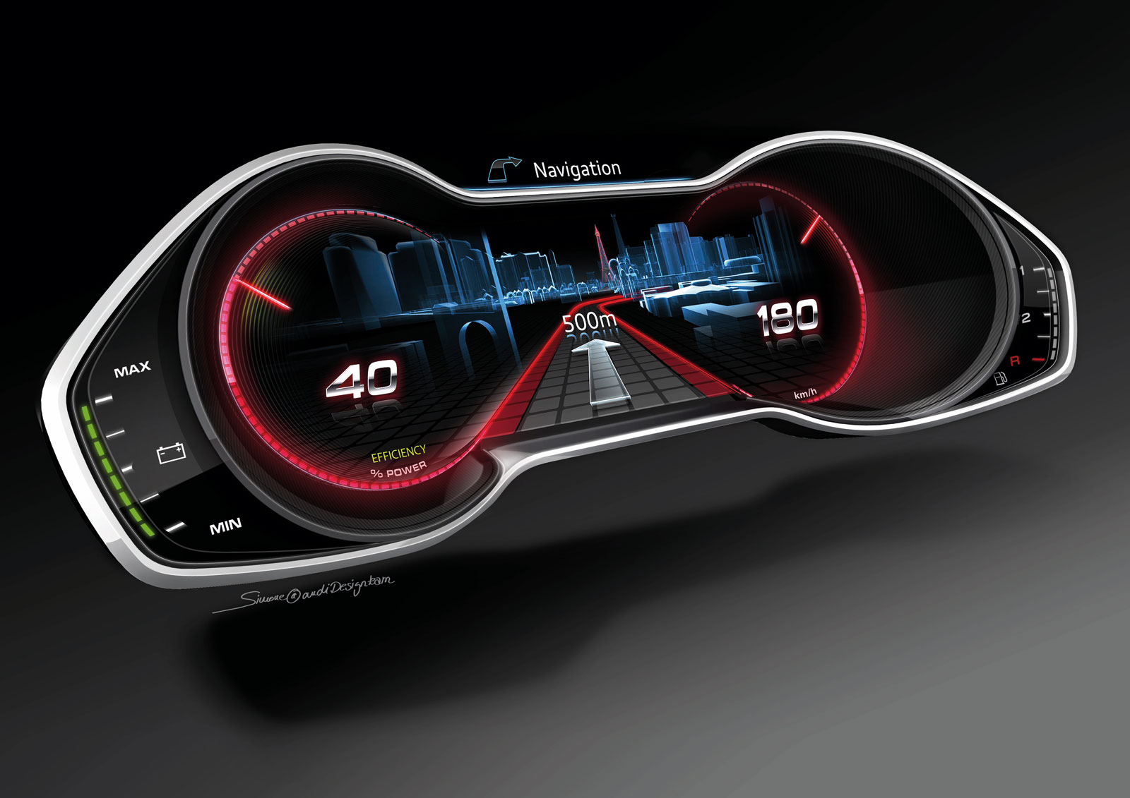 Audi Crosslane Coupe, 2012 - Instruments Design Sketch