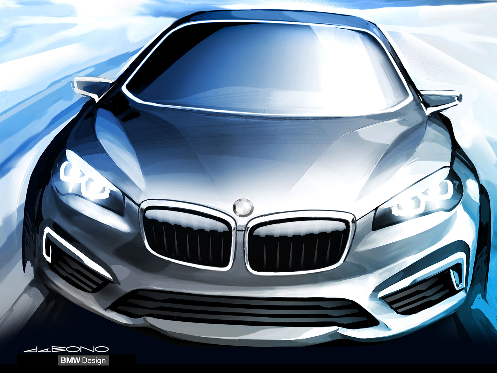 BMW Concept Active Tourer, 2012 - Design Sketch by Michael De Bono