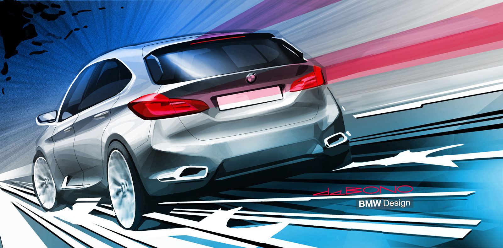 BMW Concept Active Tourer, 2012 - Design Sketch by Michael De Bono