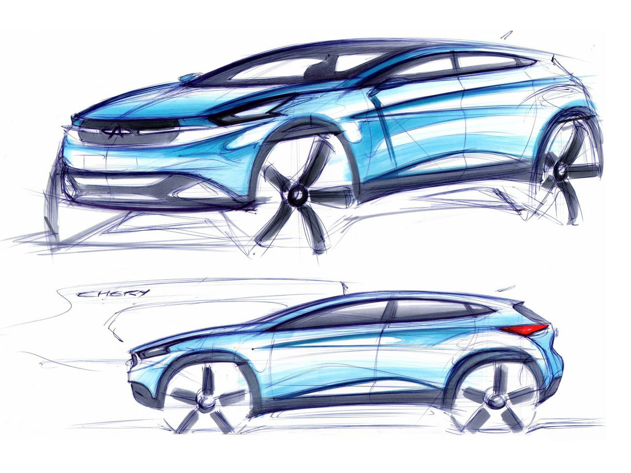 Chery TX Concept (GranStudio), 2012 - Design Sketches